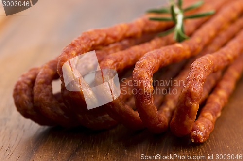 Image of Kabanos - Polish long thin dry sausage made of pork