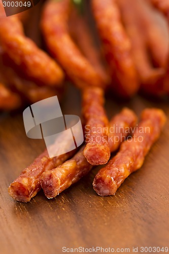 Image of Kabanos - Polish long thin dry sausage made of pork