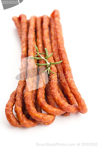 Image of Kabanos - Polish long thin dry sausage made of pork