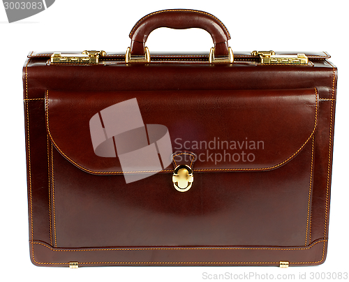 Image of Brown Leather Briefcase