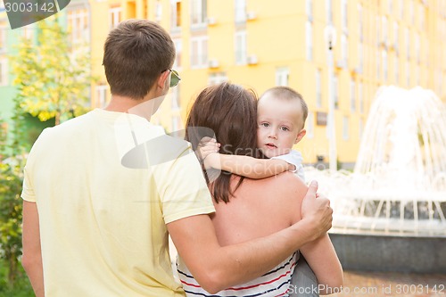 Image of Young happy family
