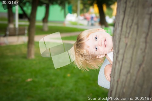Image of Outdoor portrait  of cute little girl