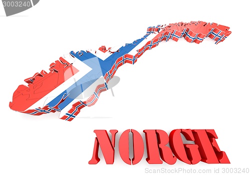 Image of map illustration of Norway