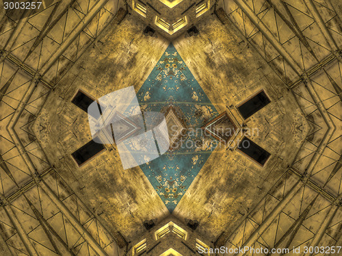 Image of Ethnic pattern. Abstract kaleidoscope  fabric design.