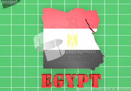 Image of Map illustration of Egypt with map