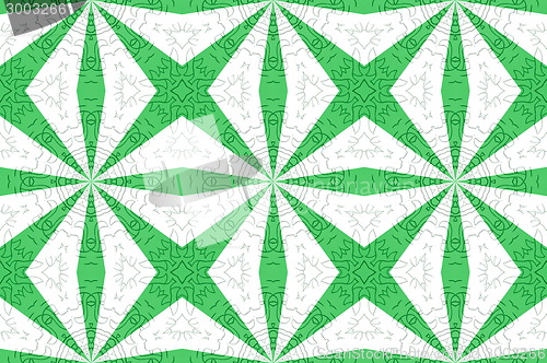 Image of Ethnic pattern. Abstract kaleidoscope  fabric design.