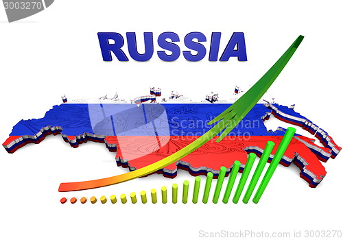 Image of Illistration of Russia map