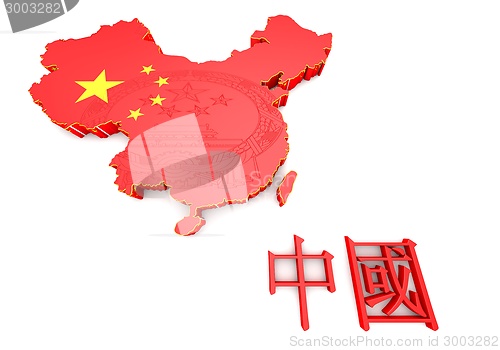 Image of illustratuin map of China