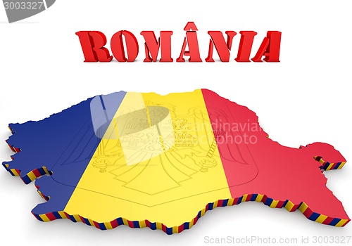 Image of Map illustration of Romania