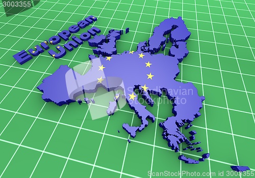 Image of european countries 3d illustration