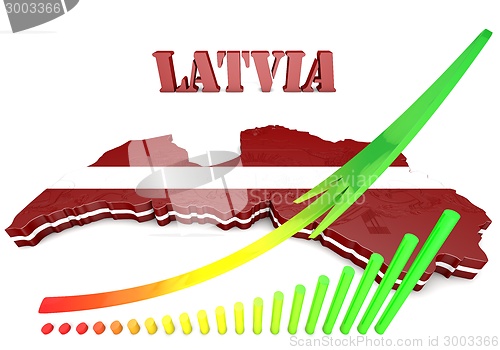 Image of Illustration Map of Latvia