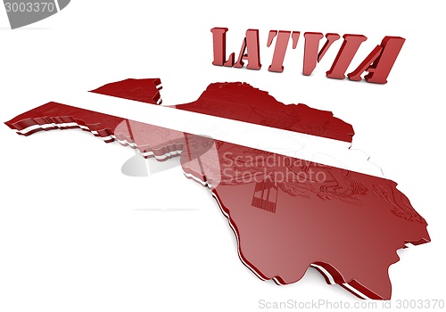 Image of Illustration Map of Latvia