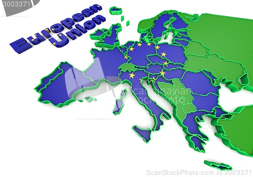 Image of european countries 3d illustration