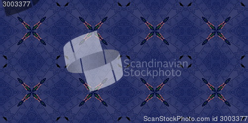 Image of Ethnic pattern. Abstract kaleidoscope  fabric design.