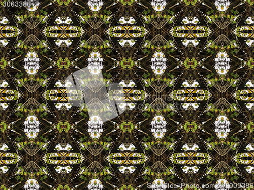 Image of Ethnic pattern. Abstract kaleidoscope  fabric design.