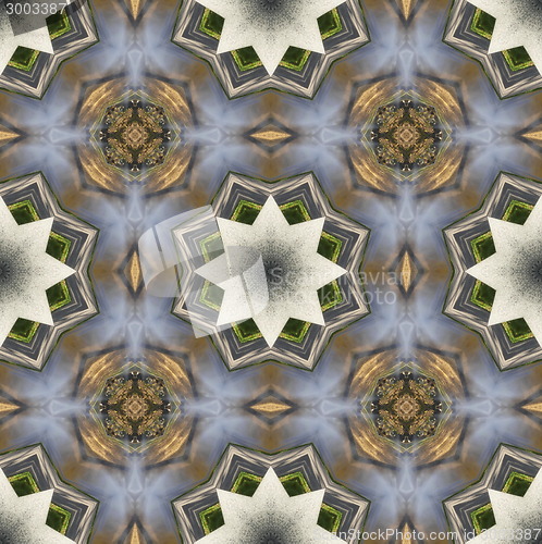 Image of Ethnic pattern. Abstract kaleidoscope  fabric design.