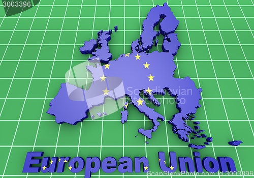 Image of european countries 3d illustration