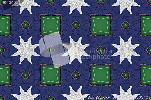 Image of Ethnic pattern. Abstract kaleidoscope  fabric design.