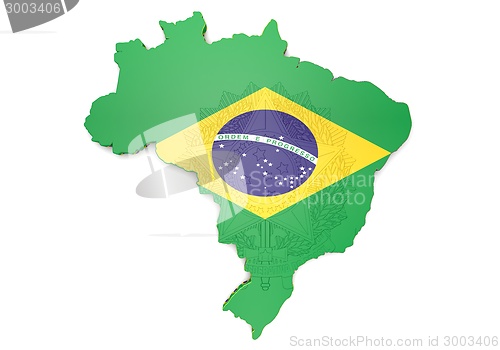 Image of map illustration of Brazil