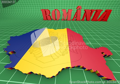 Image of Map illustration of Romania