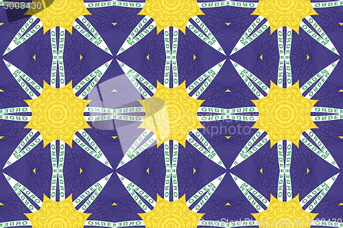 Image of Ethnic pattern. Abstract kaleidoscope  fabric design.