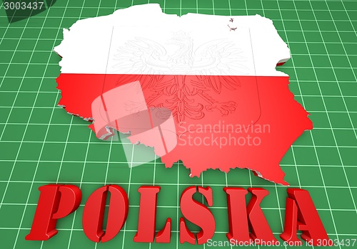 Image of Map illustration of Poland