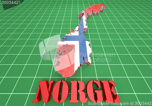 Image of map illustration of Norway