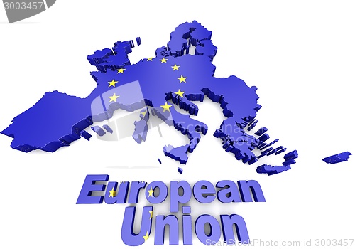 Image of european countries 3d illustration