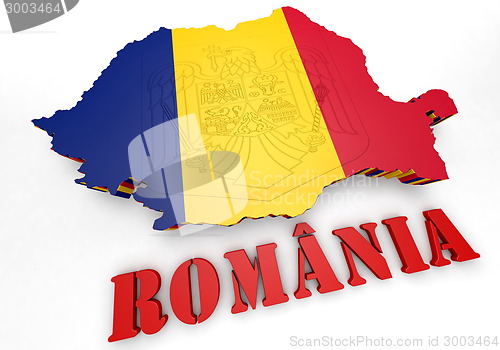 Image of Map illustration of Romania