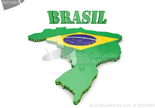 Image of map illustration of Brazil