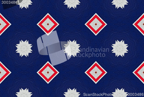 Image of Ethnic pattern. Abstract kaleidoscope  fabric design.