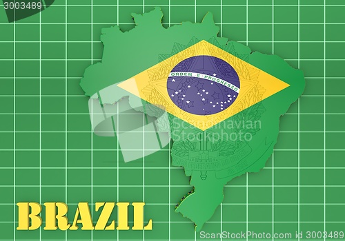 Image of map illustration of Brazil