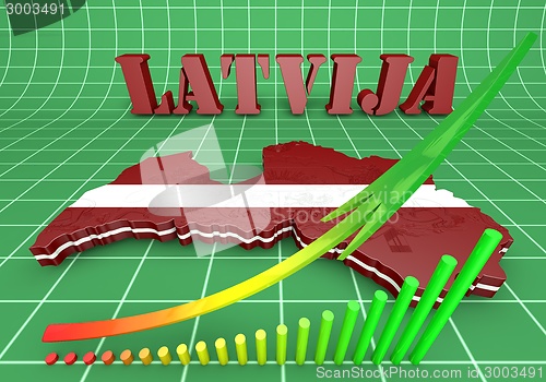 Image of Illustration Map of Latvia