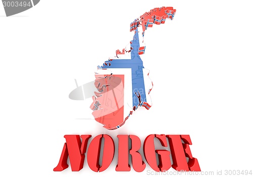 Image of map illustration of Norway