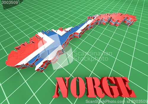 Image of map illustration of Norway