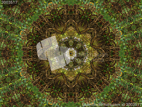 Image of Ethnic pattern. Abstract kaleidoscope  fabric design.