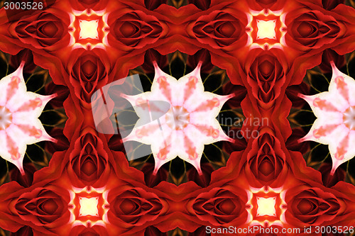 Image of Ethnic pattern. Abstract kaleidoscope  fabric design.