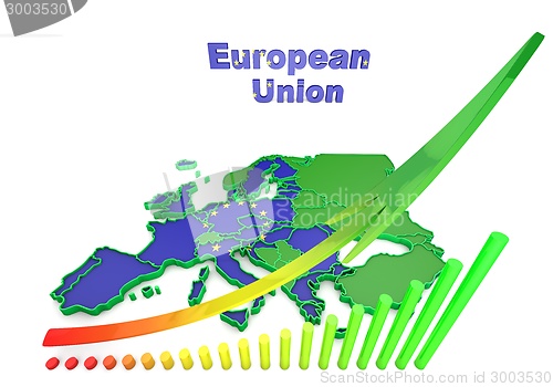 Image of european countries 3d illustration