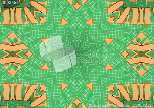 Image of Ethnic pattern. Abstract kaleidoscope  fabric design.