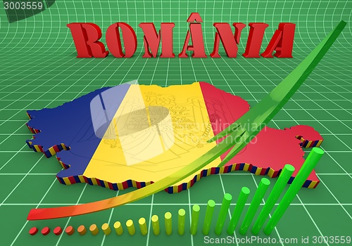 Image of Map illustration of Romania