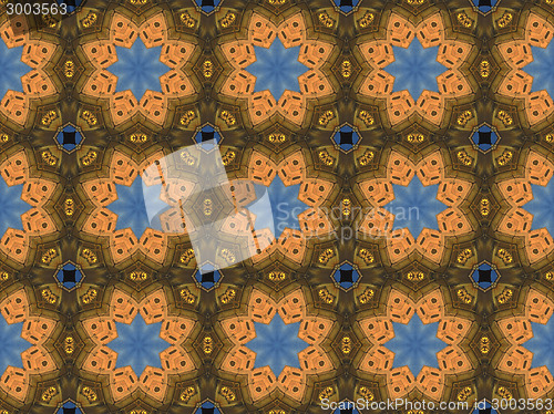 Image of Ethnic pattern. Abstract kaleidoscope  fabric design.