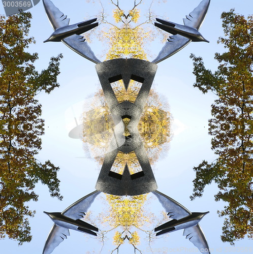 Image of Ethnic pattern. Abstract kaleidoscope  fabric design.