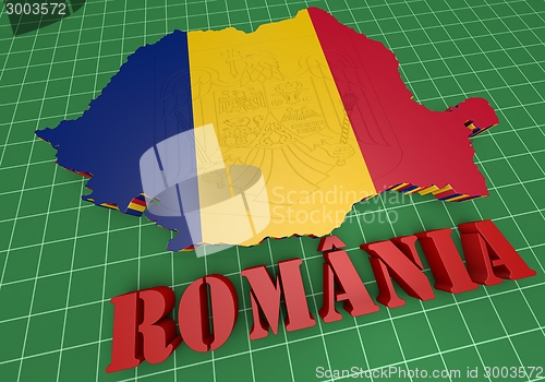 Image of Map illustration of Romania