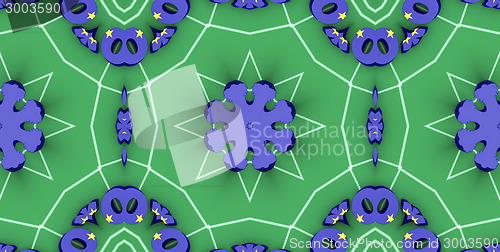 Image of Ethnic pattern. Abstract kaleidoscope  fabric design.