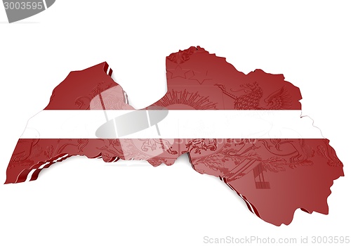 Image of Illustration Map of Latvia