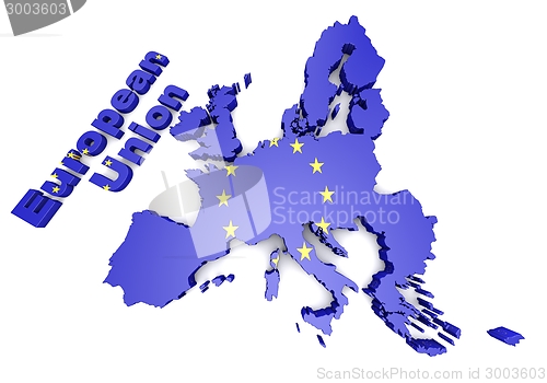 Image of european countries 3d illustration