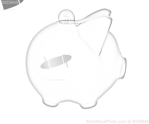 Image of piggy bank and falling coins