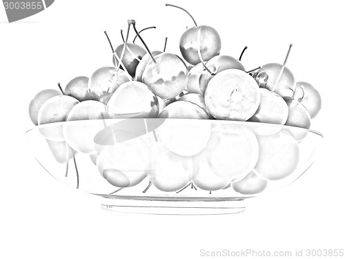 Image of Sweet cherries on a plate