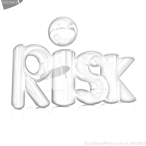 Image of 3d red text "risk"