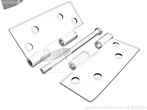 Image of assembly metal hinges